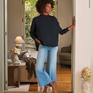 Frank & Eileen Effie Long-Sleeve Funnel Neck Capelet Triple Terry